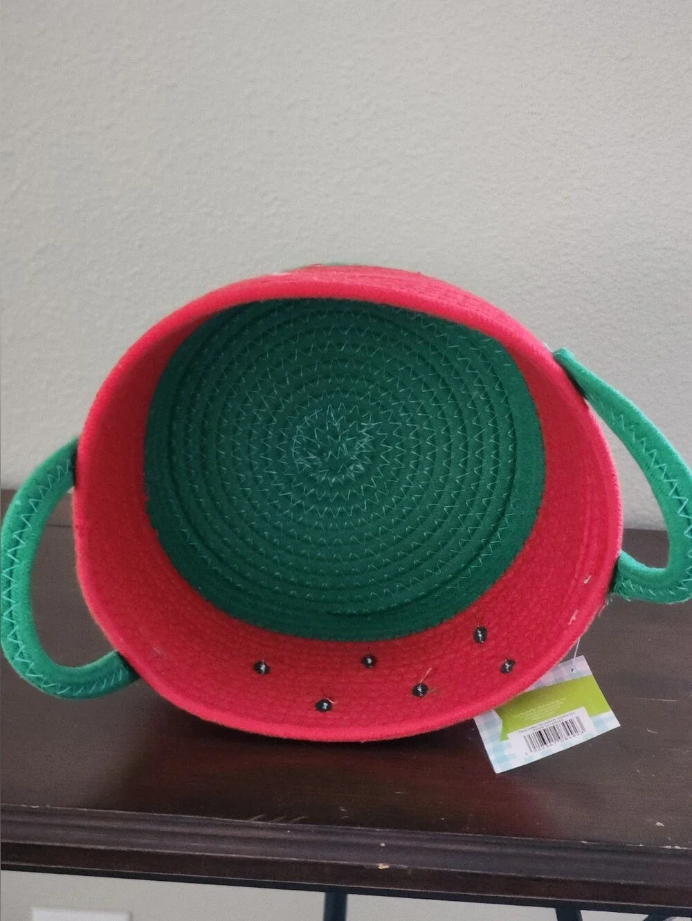 Watermelon Rope Storage Basket - Red & Green